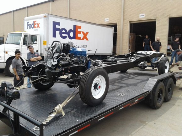 Full chassis assembly showing complete drivetrain restoration