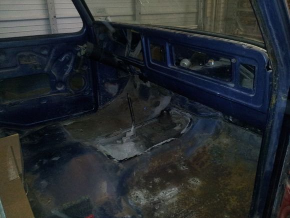 Interior stripped during restoration