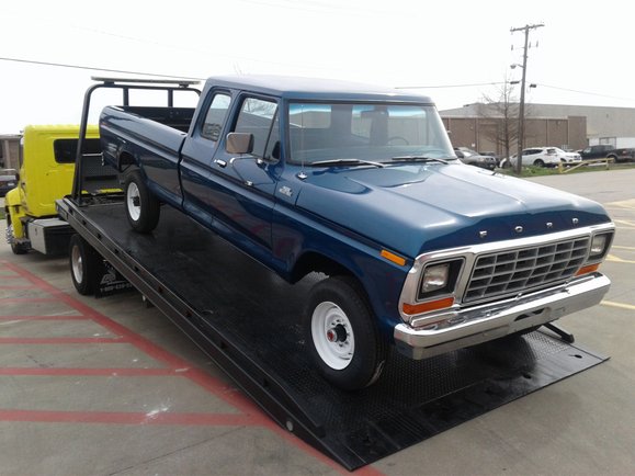 The completed Ol' Blue on trailer - fully restored masterpiece
